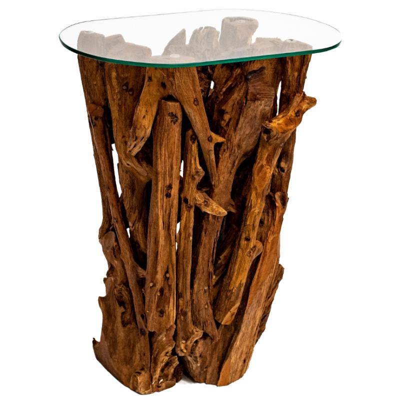 Redstone Teak Root Oval Lamp Table
